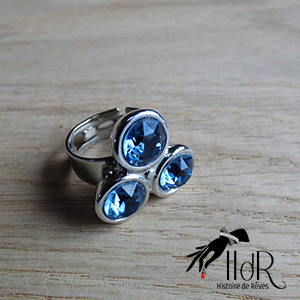 bague swarovski cristal bleu bague swarovski cristal bleu