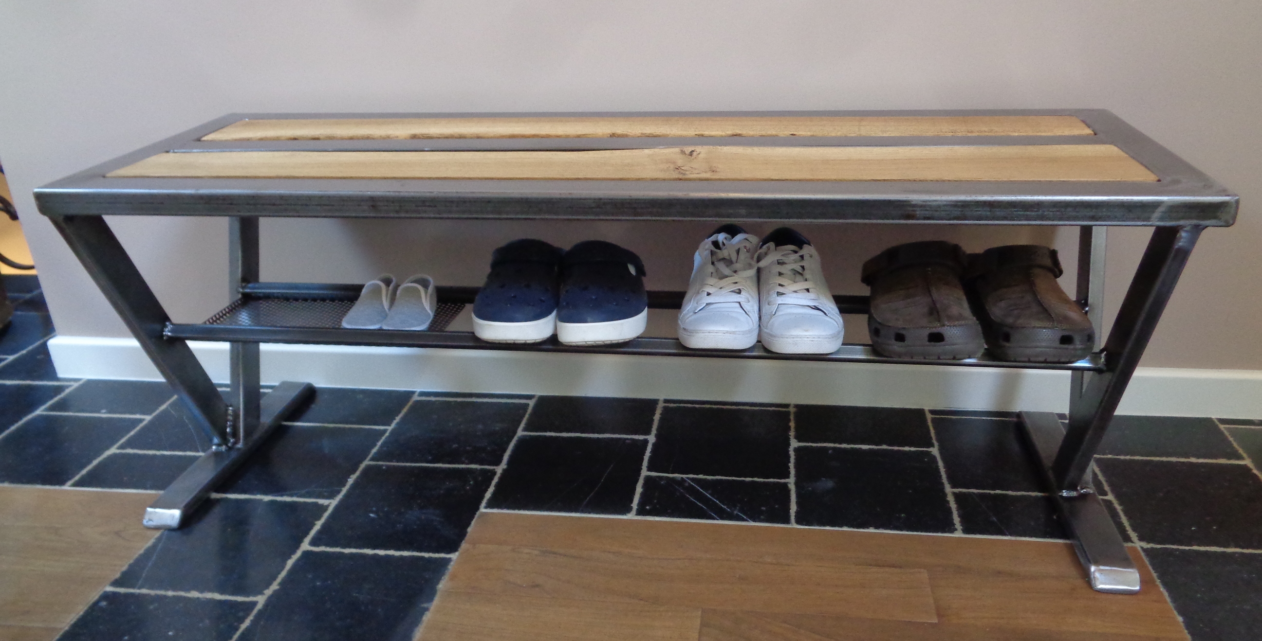 Meuble Banc Chaussures Industriel Vintage Systeme